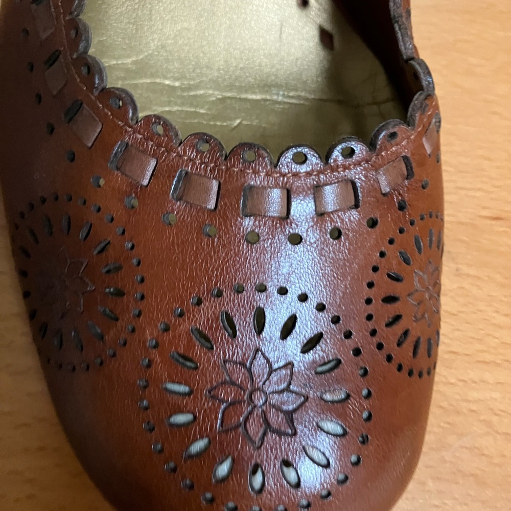 BCBGirls Tan Wedges with Intricate Cut-Outs - Picture 2 of 7
